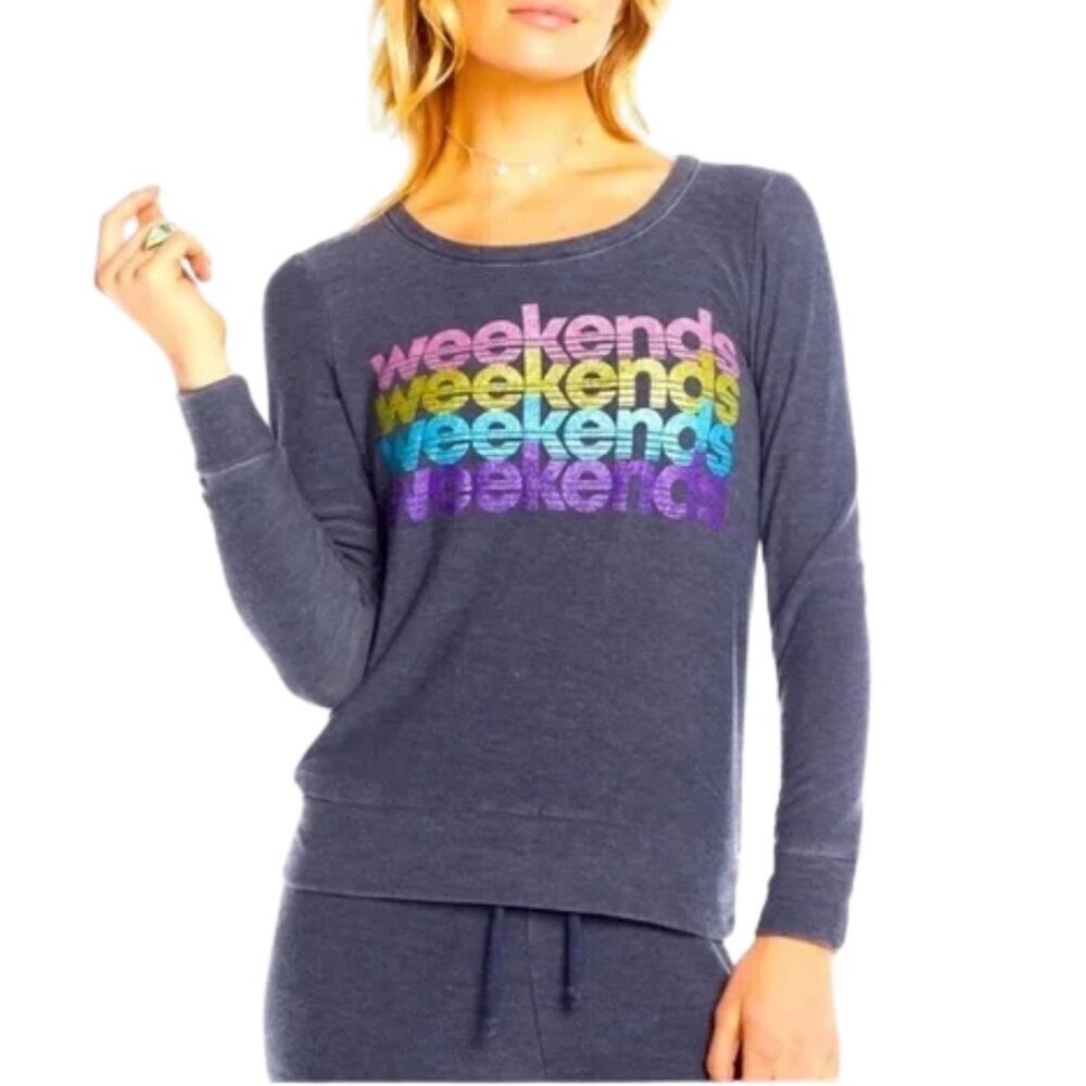 NWT Chaser Knit Long Sleeve Glitter Weekend Pullover Sweater Sz. M